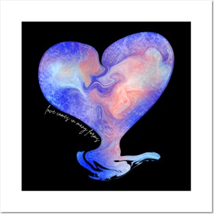 Love comes in many forms - abstract pink heart Posters and Art